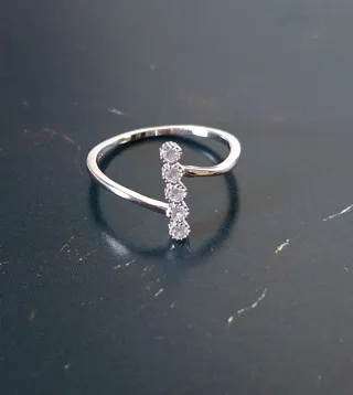 Anillo Plata Ley Circonitas