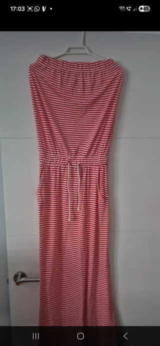 Vestido largo de rayas