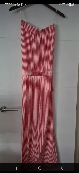 Vestido largo de rayas