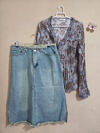 Conjunto 2 piezas: falda y blusa