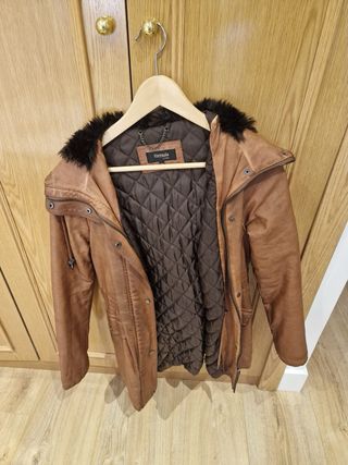 Abrigo Fórmula Joven Mujer Talla 38 Marrón