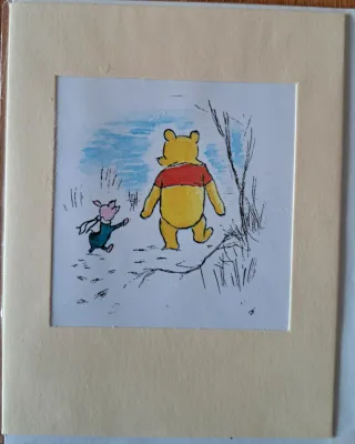 Tarjeta acuarela Winnie the Pooh original
