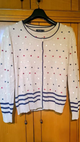 Jersey Lagerfeld Beige Lunares Talla S