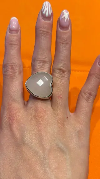 Anillo Tous Corazón Plata y Piedra Blanca