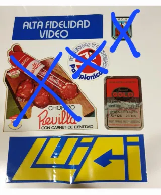 Lote de pegatinas antiguas