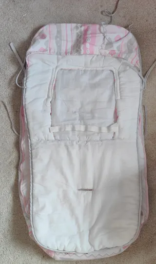 Saco de carro estampado rosa y gris