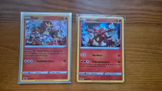 Entei y Volcanion Cartas Pokémon