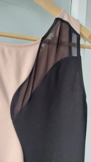 Vestido sexy y elegante rosado y negro