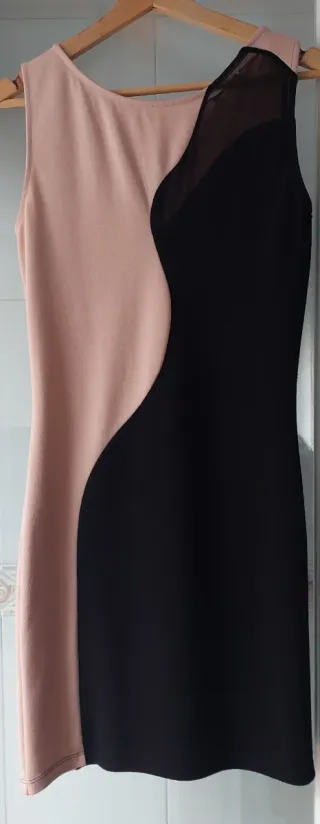 Vestido sexy y elegante rosado y negro