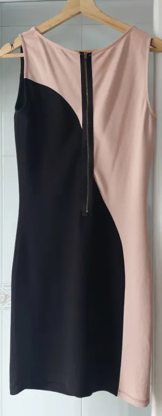 Vestido sexy y elegante rosado y negro