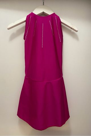 Maillot niña fucsia con pedrería