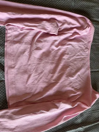 Crop top rosa Shein manga larga