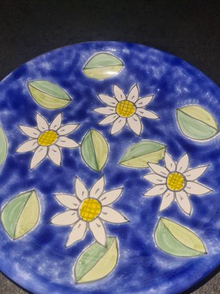 Ceramica Siciliana piatto fondo portata Parrucca