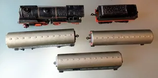 Karl Bub Locomotiva e vagoni latta vintage Germany