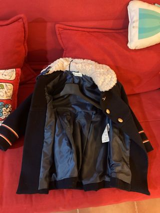 Abrigo azul marino niña Dolce Petit