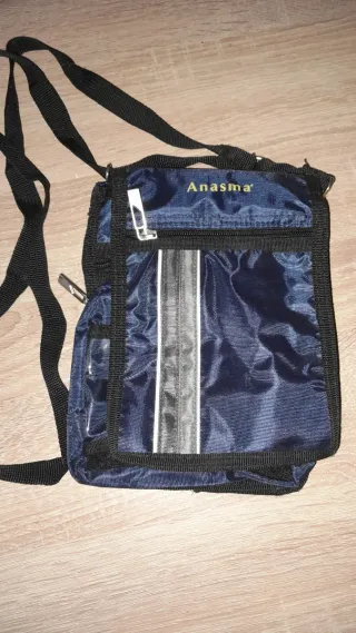 Bolso bandolera Anasma azul y negro