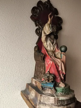 CRISTO MISERICORDIA PEANA MADERA POLICROMADA OLOT