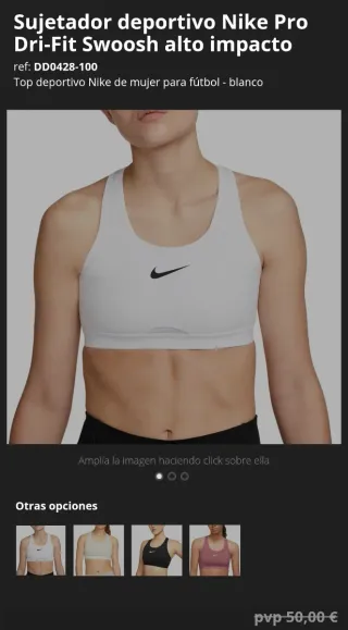 Sujetador deportivo Nike