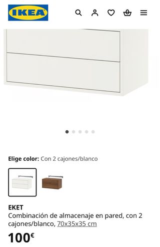 Cajonera IKEA EKET Gris 2 cajones