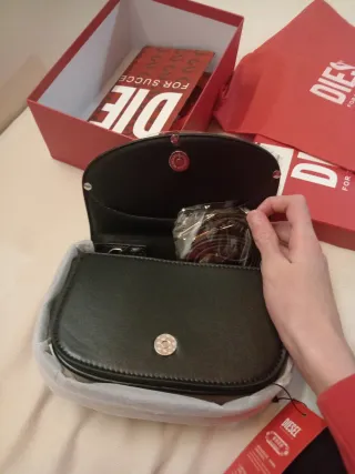 Borsa Diesel nuova nera e rossa