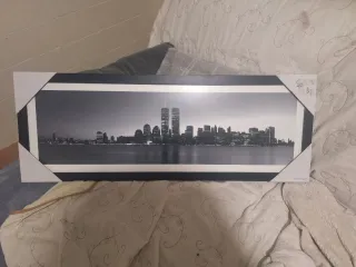 Cuadro Skyline Nueva York Blanco y Negro