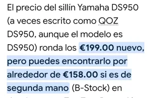 Sillín Batería Yamaha ,en perfecto estado