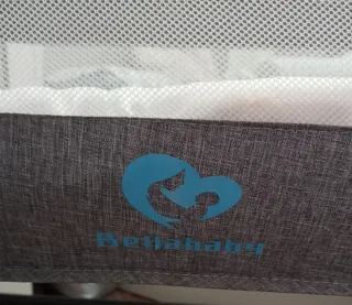 Minicuna gris con colchón