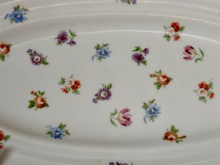 🇫🇷 Limoges Bandeja Flores Porcelana Dorada