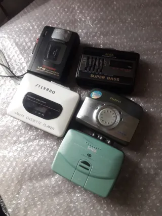 Lote 5 walkman vintage funccionando