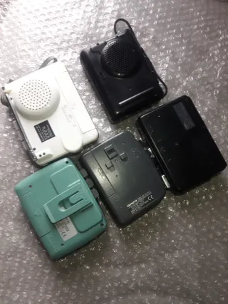 Lote 5 walkman vintage funccionando