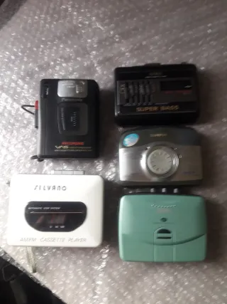 Lote 5 walkman vintage funccionando