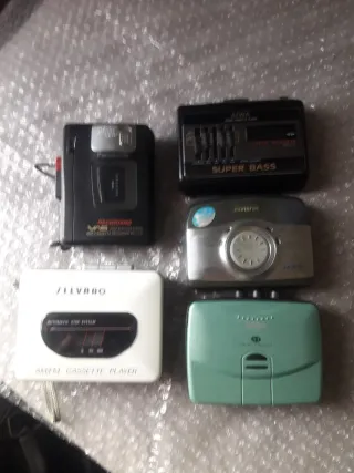 Lote 5 walkman vintage funccionando