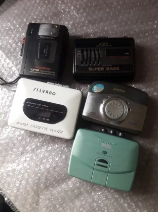 Lote 5 walkman vintage funccionando