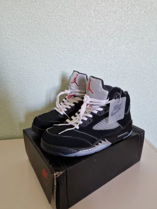 Nike Air Jordan 5 Black Metallic Talla 46