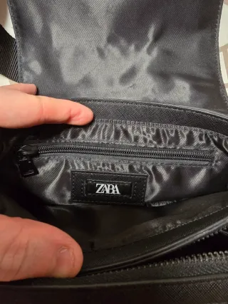 Bolso bandolera Zara Unisex negro