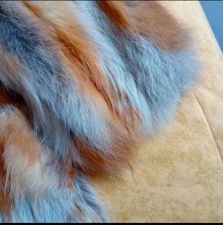 Abrigo de pelo multicolor