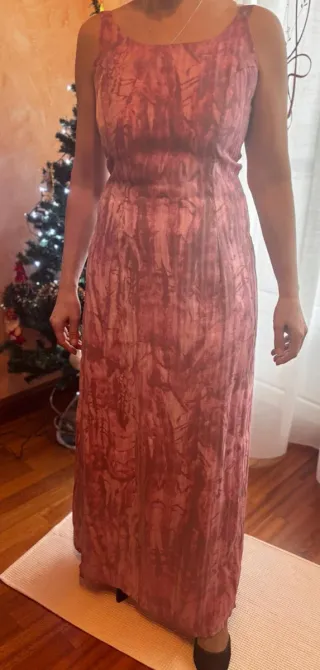 Vestido largo rosa elegante