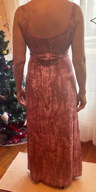 Vestido largo rosa elegante