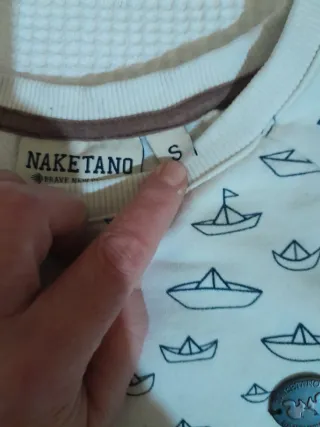 Felpa Naketano bianca con barchette