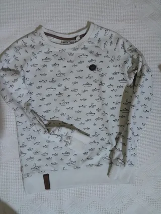 Felpa Naketano bianca con barchette