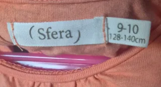 Camiseta niña naranja talla 9