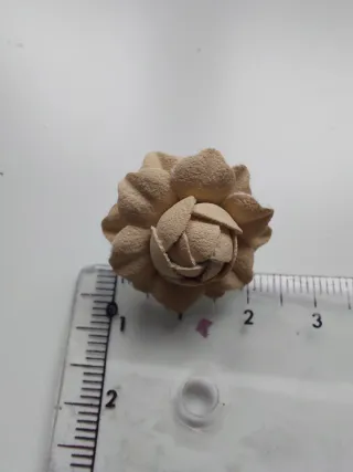 Pendientes flor rosa hechos a mano