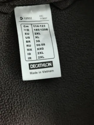 Cazadora polar Quechua hombre negra XXL