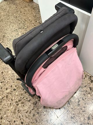 Silla de paseo Asalvo FLIGHT rosa reclinable,barra