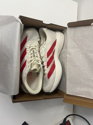 Adidas Adizero Evo SL 45.5 Crema/Rojo