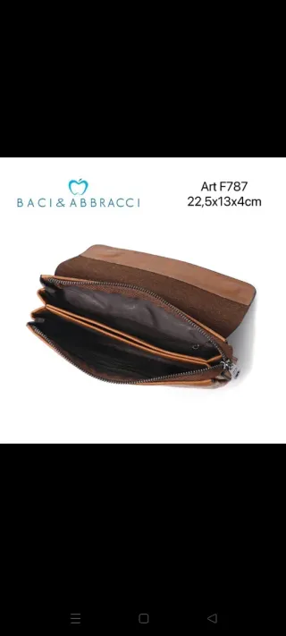 Pochette Baci & Abbracci uomo marrone,nera