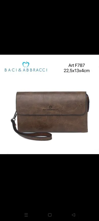 Pochette Baci & Abbracci uomo marrone,nera