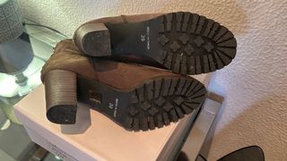 Botines de piel marrón talla 39