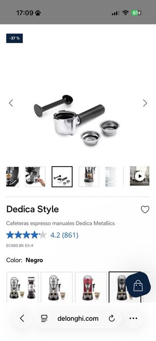 Cafetera DeLonghi Dedica Style + Triturador café