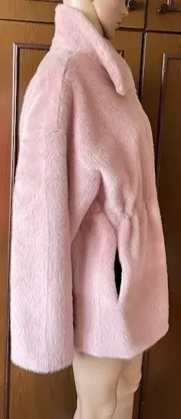 Cappotto Ekoluk pelliccia sintetica rosa Donna XL